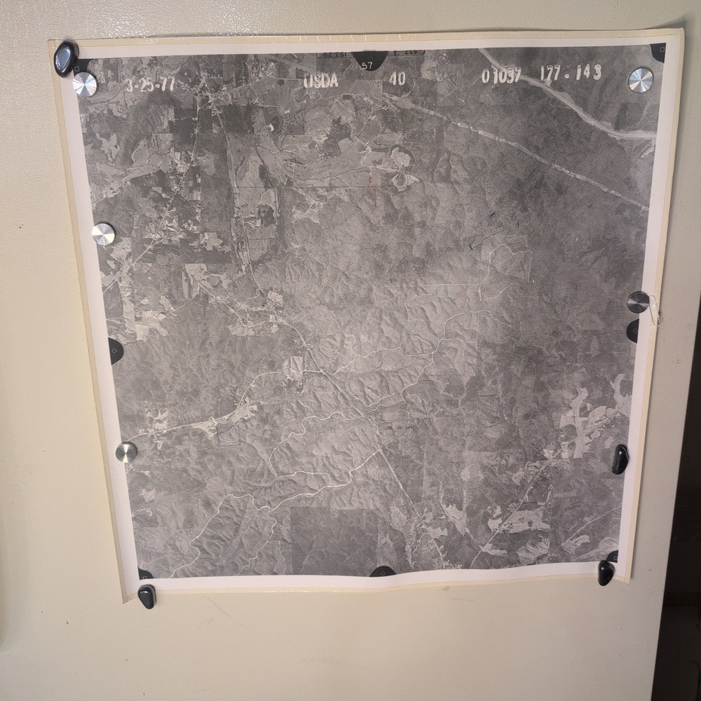 Vintage 1977 USDA Aerial‎ Survey Photo Coosa County Alabama Series of 27 Maps